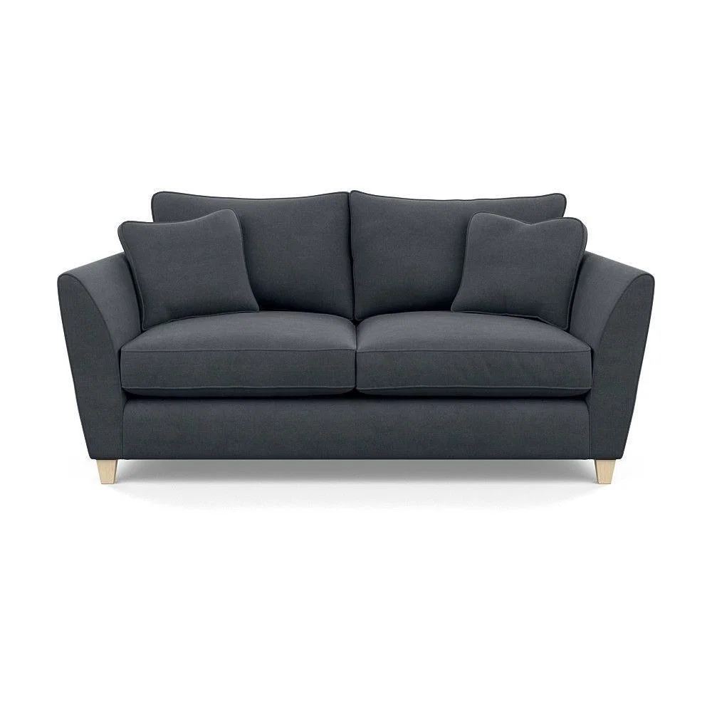 Heal's Torino 3 Seater Sofa Smart Linen Navy Natural Ash Feet - Heal's UK Furniture – image 33