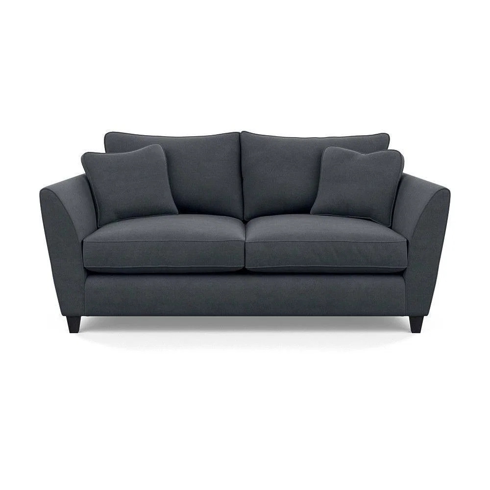 Heal's Torino 3 Seater Sofa Smart Linen Navy Natural Ash Feet - Heal's UK Furniture – image 5