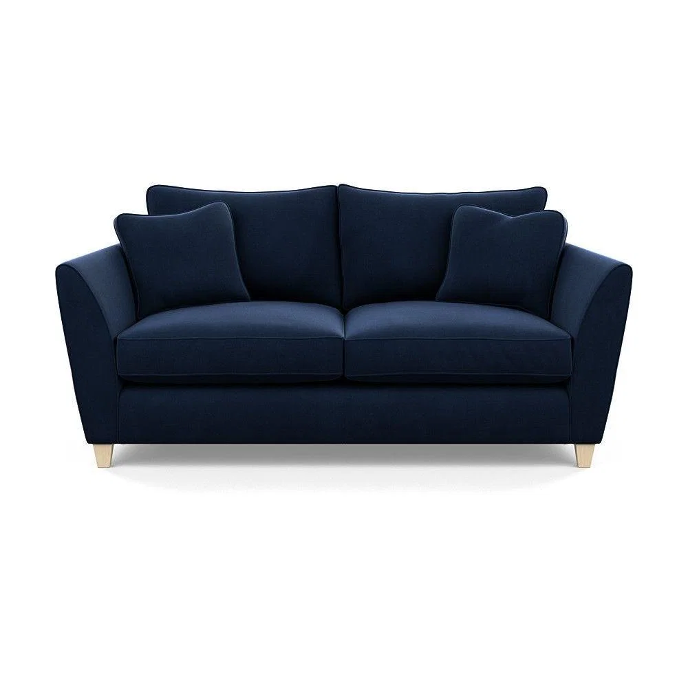 Heal's Torino 3 Seater Sofa Smart Linen Navy Natural Ash Feet - Heal's UK Furniture – image 76