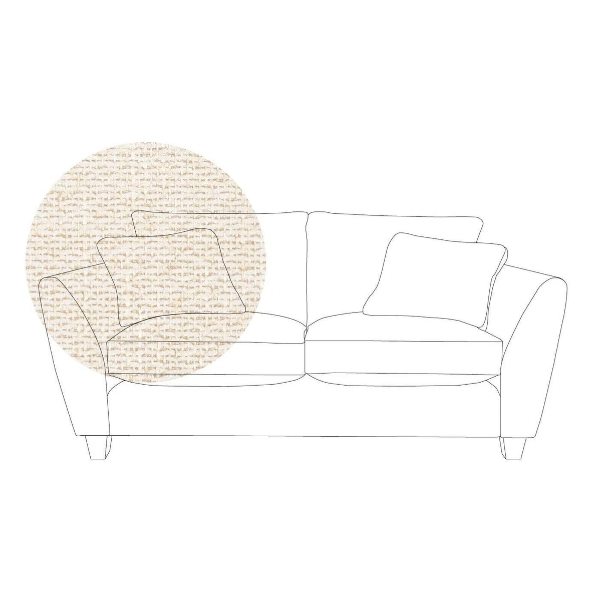 Heal's Torino 3 Seater Sofa Smart Linen Navy Natural Ash Feet - Heal's UK Furniture – image 9