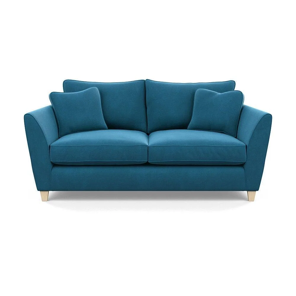 Heal's Torino 3 Seater Sofa Smart Linen Navy Natural Ash Feet - Heal's UK Furniture – image 87