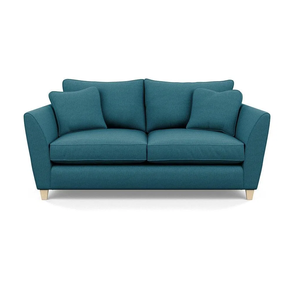 Heal's Torino 3 Seater Sofa Smart Linen Navy Natural Ash Feet - Heal's UK Furniture – image 90