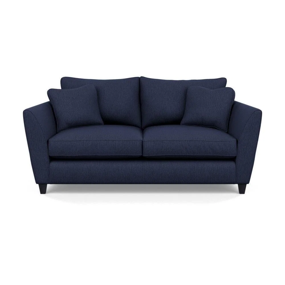 Heal's Torino 3 Seater Sofa Smart Linen Navy Natural Ash Feet - Heal's UK Furniture – image 95