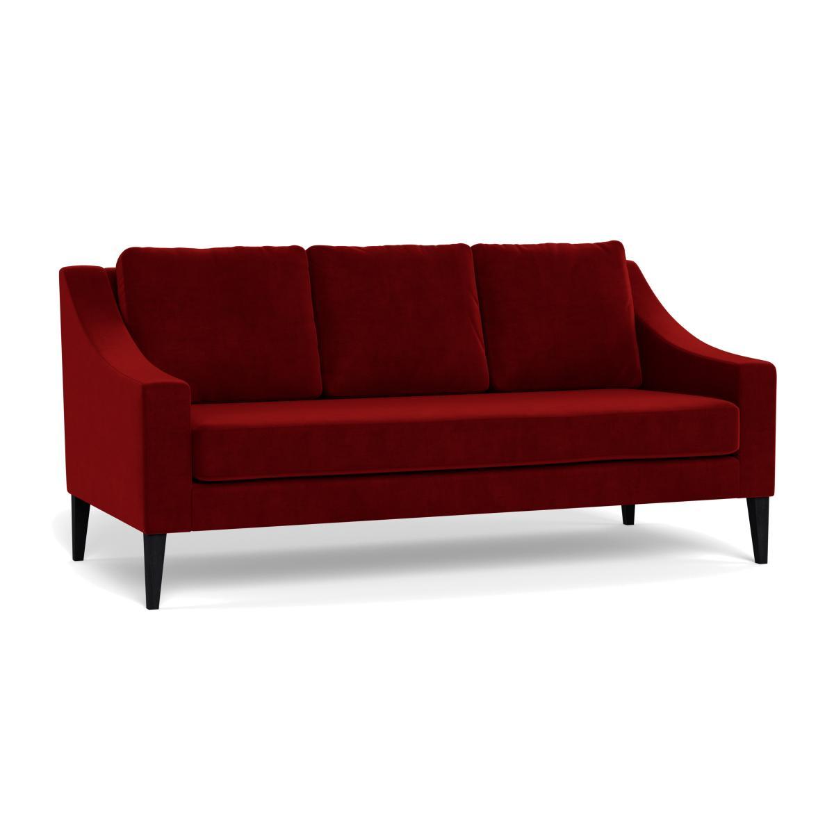 Heal's Richmond 3 Seater Sofa Smart Luxe Velvet Mulberry Black Feet - Heal's UK Furniture – image 1