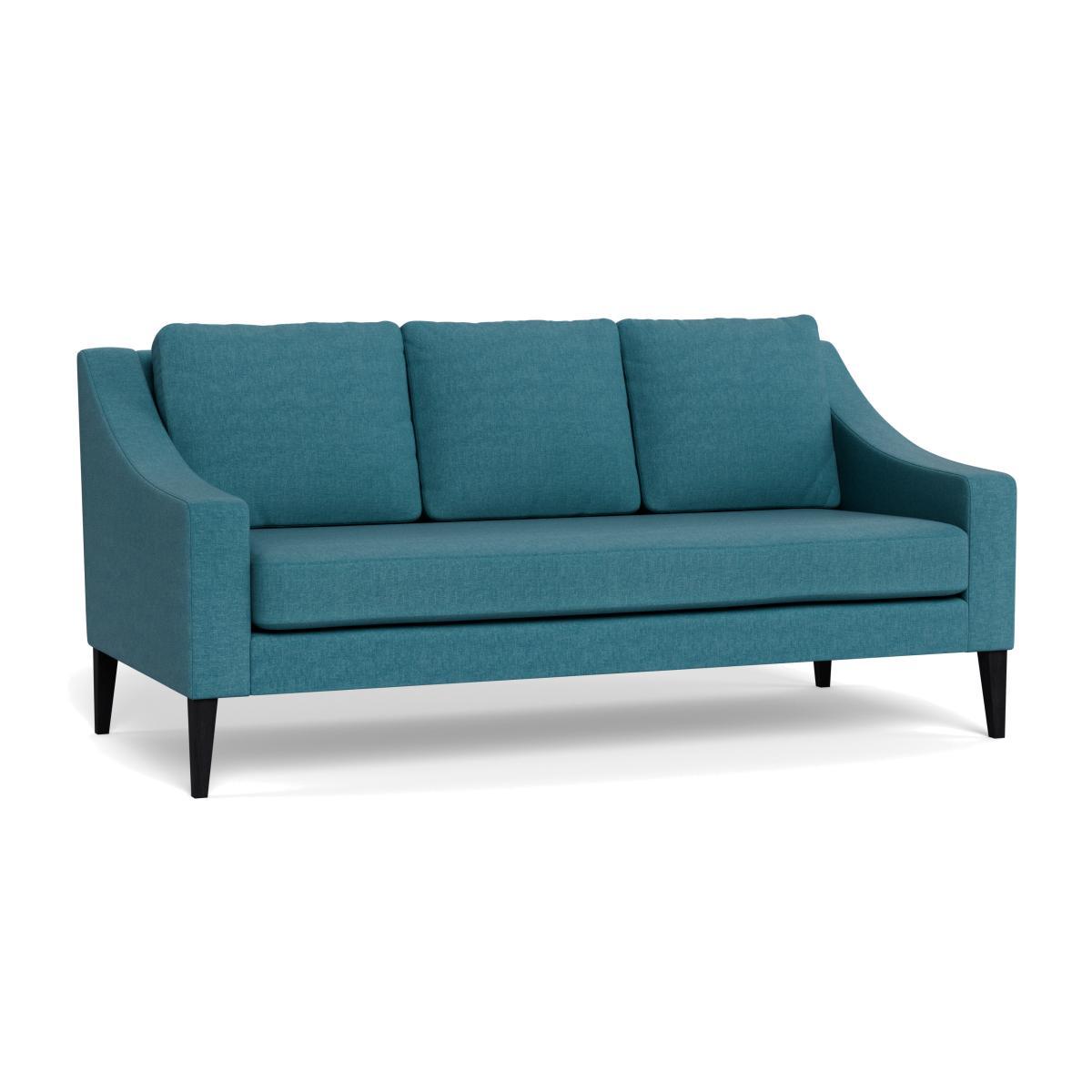 Heal's Richmond 3 Seater Sofa Brushed Cotton Cadet Black Feet - Heal's UK Furniture – image 1