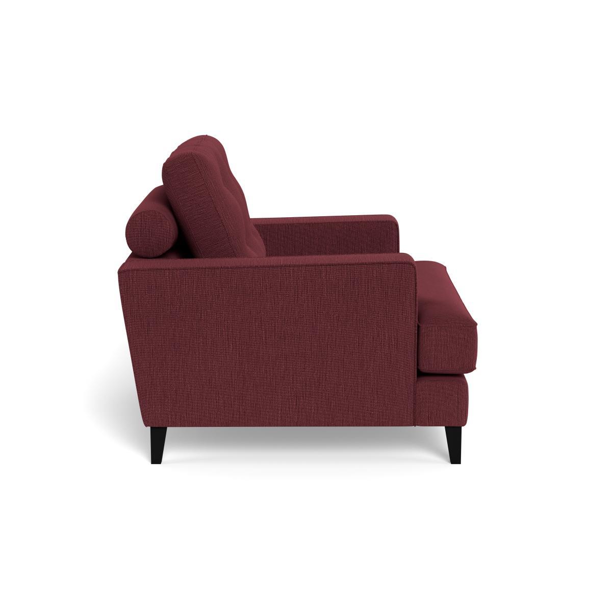 Heal's Mistral Armchair Smart Linen Mix Maroon Black Feet - Heal's UK Furniture – image 3