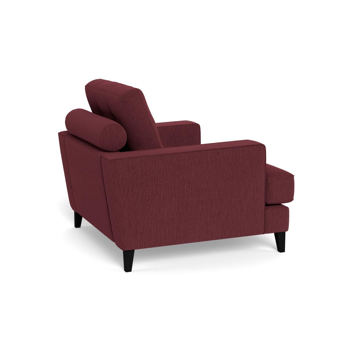 Heal's Mistral Armchair Smart Linen Mix Maroon Black Feet - Heal's UK Furniture – image 4