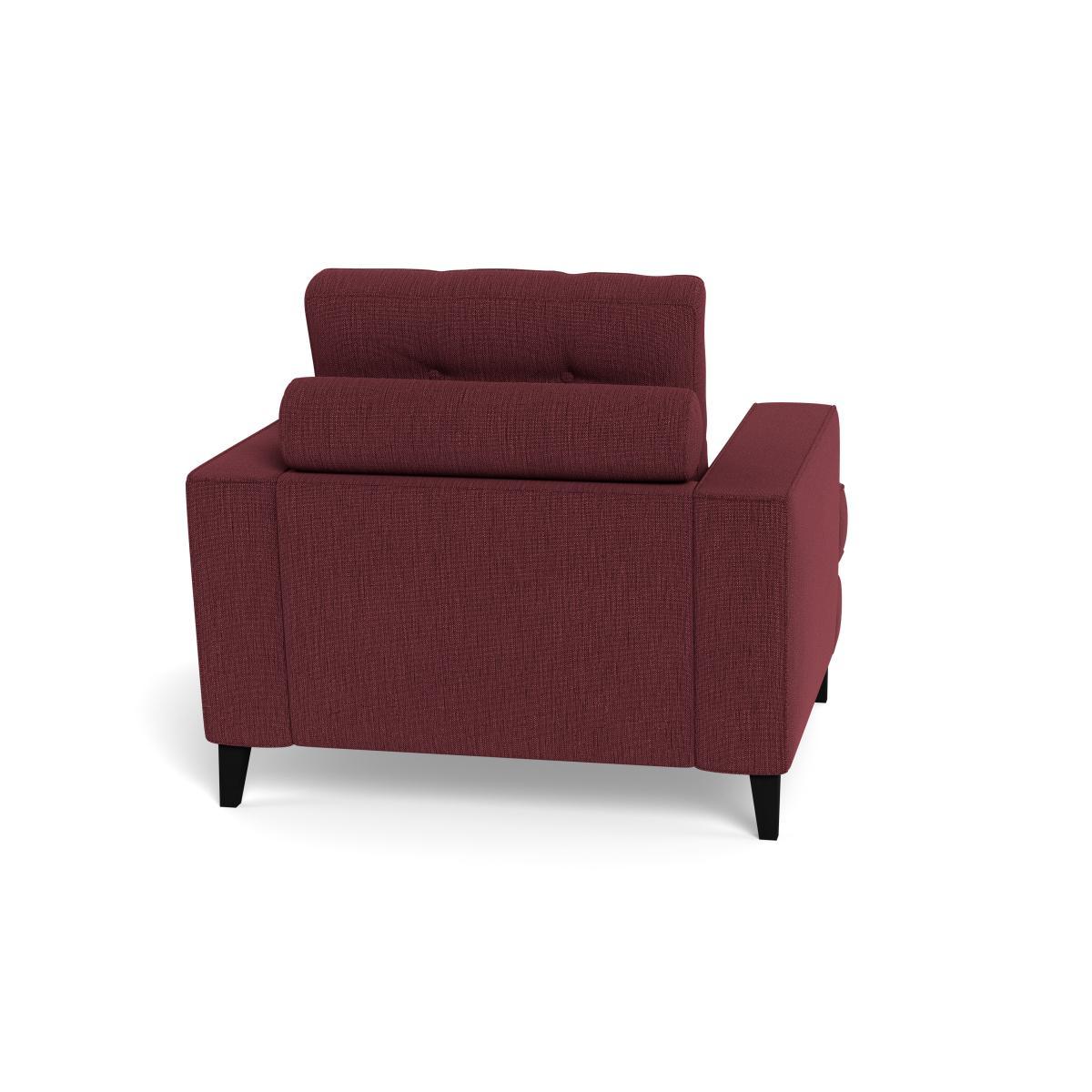 Heal's Mistral Armchair Smart Linen Mix Maroon Black Feet - Heal's UK Furniture – image 5