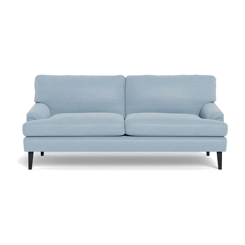Heal's Stanton 3 Seater Sofa Capelo Linen-Cotton Sea Shanty Black Feet
