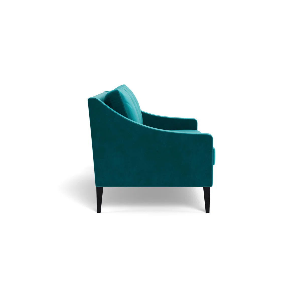 Heal's Richmond 3 Seater Sofa Smart Velvet Petrol Black Feet – image 4