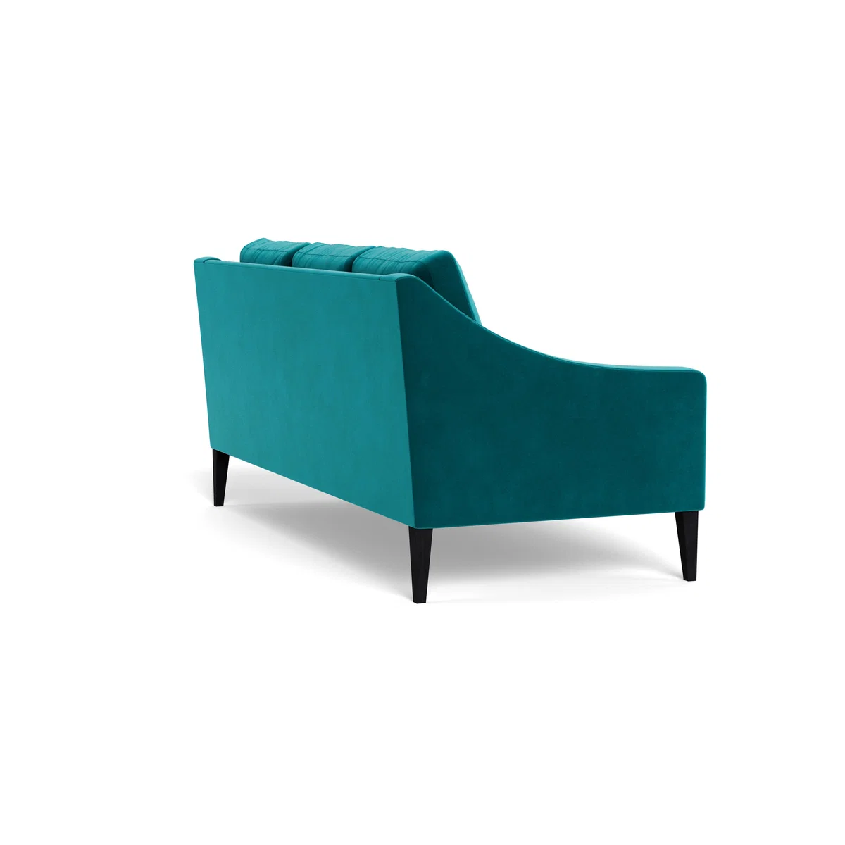 Heal's Richmond 3 Seater Sofa Smart Velvet Petrol Black Feet – image 5