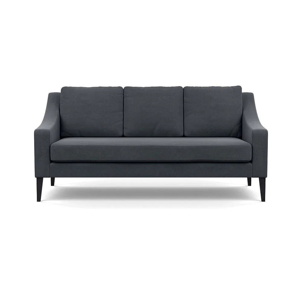 Heal's Richmond 3 Seater Sofa Linen Dark Grey Black Feet – image 2