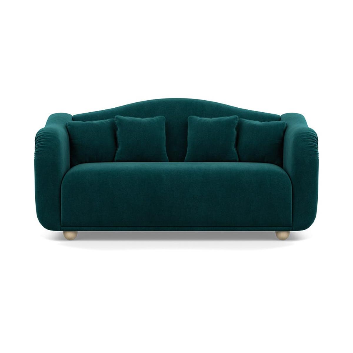 Heal's Tetbury 3 Seater Sofa Smart Luxe Velvet Ocean Natural Beech Feet – image 2