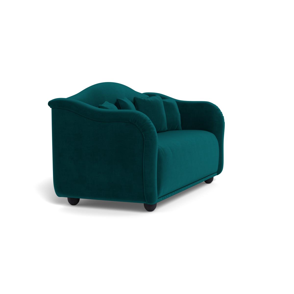 Heal's Tetbury 3 Seater Sofa Smart Luxe Velvet Ocean Natural Beech Feet – image 3