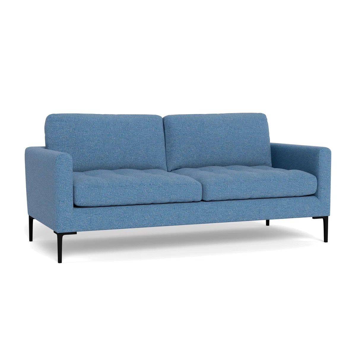 Heal's Eton 3 Seater Sofa Tejo Recycled Cobalt Brass Feet - Heal's UK Furniture – image 1