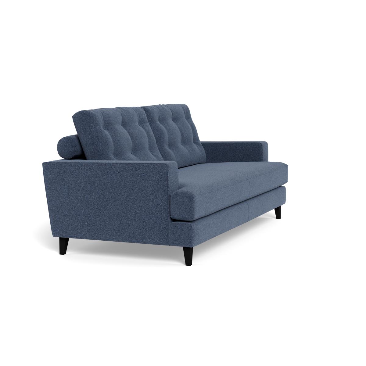Heal's Mistral 3 Seater Sofa Textured Boucle Indigo Black Feet – image 3