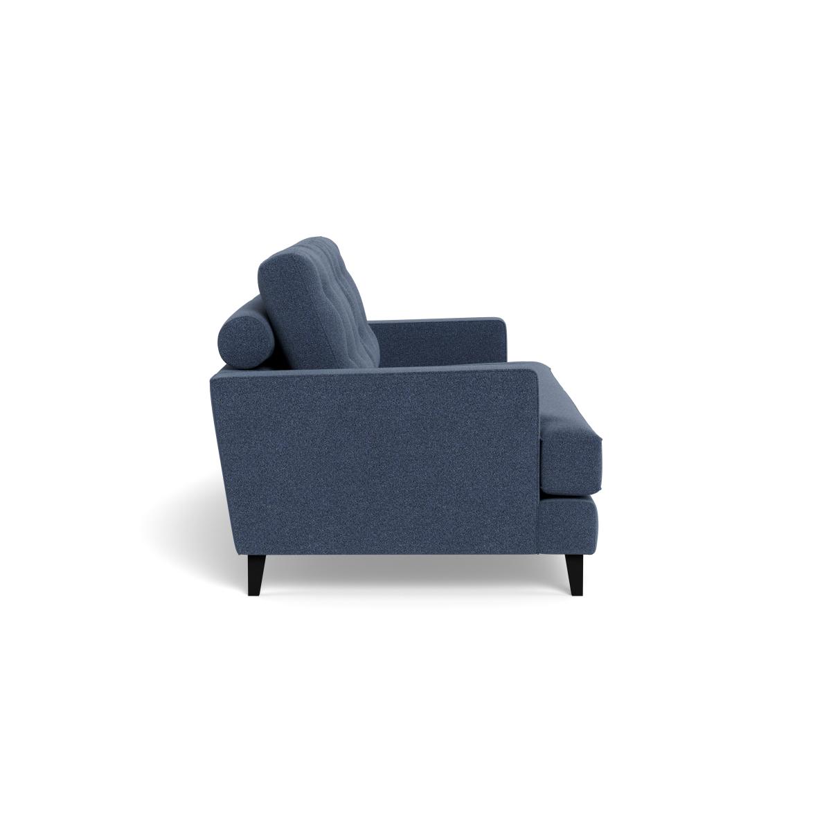 Heal's Mistral 3 Seater Sofa Textured Boucle Indigo Black Feet – image 4