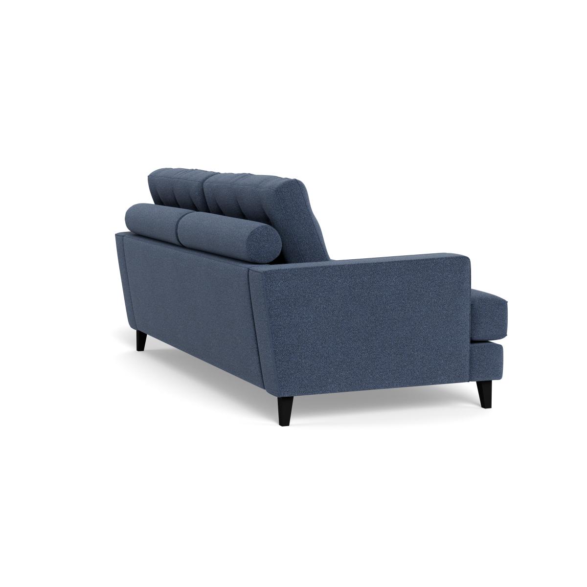 Heal's Mistral 3 Seater Sofa Textured Boucle Indigo Black Feet – image 5