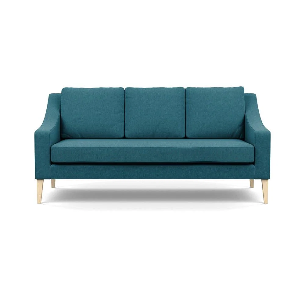 Heal's Richmond 3 Seater Sofa Brushed Cotton Cadet Natural Feet – image 2