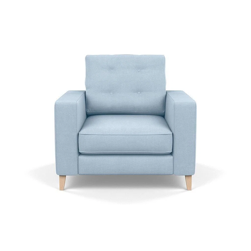 Heal's Richmond 3 Seater Sofa Broad Weave Pebble Natural Feet - Heal's UK Furniture – image 123