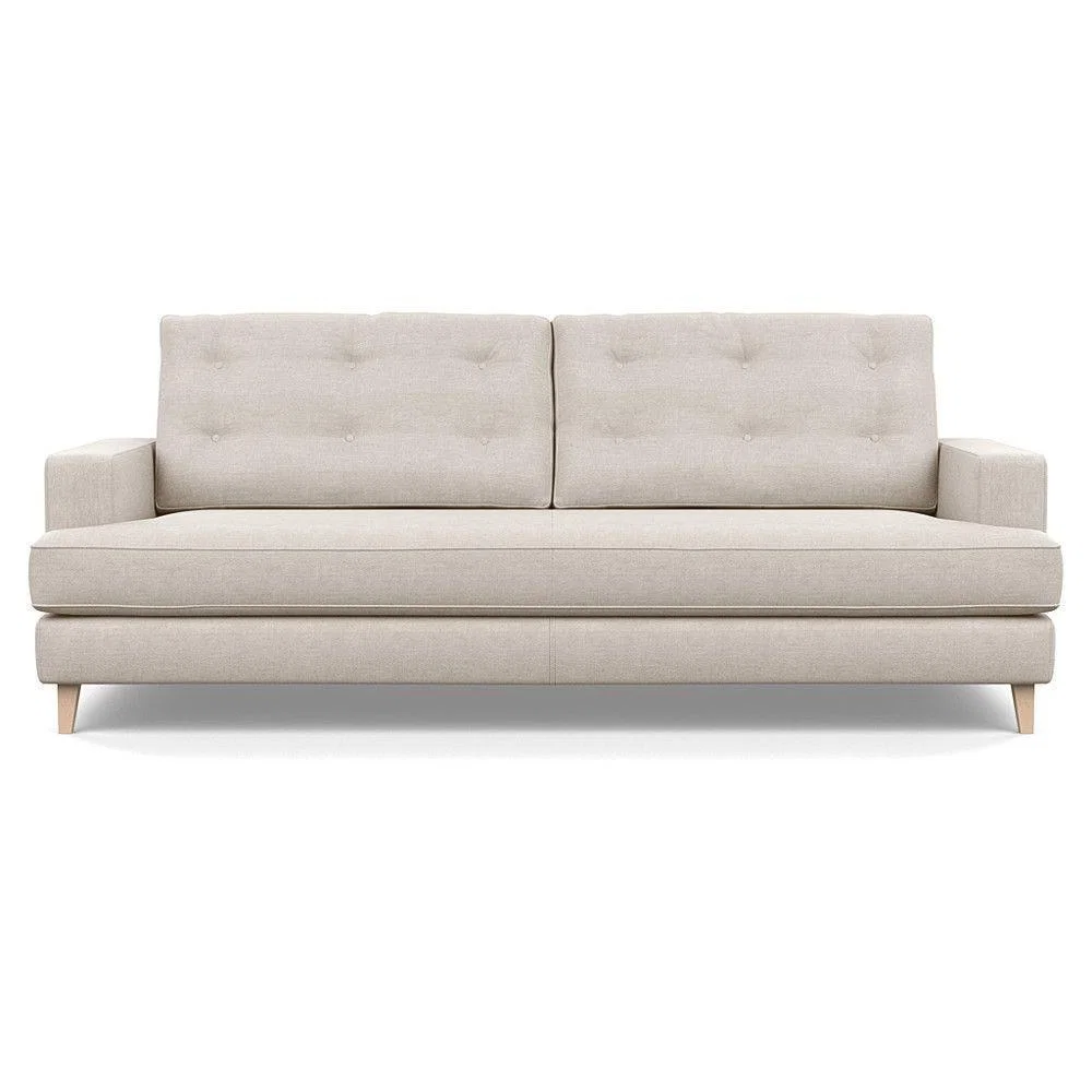 Heal's Richmond 3 Seater Sofa Broad Weave Pebble Natural Feet - Heal's UK Furniture – image 30
