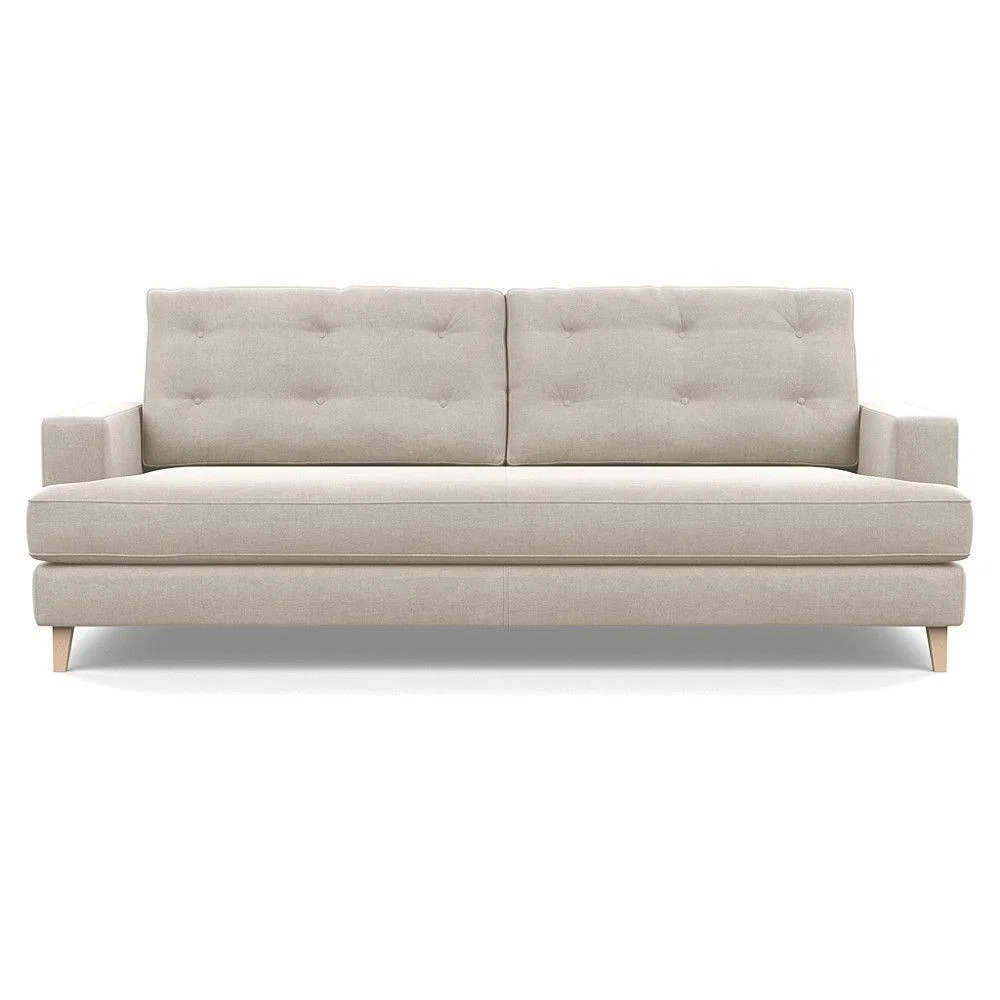 Heal's Richmond 3 Seater Sofa Broad Weave Pebble Natural Feet - Heal's UK Furniture – image 54