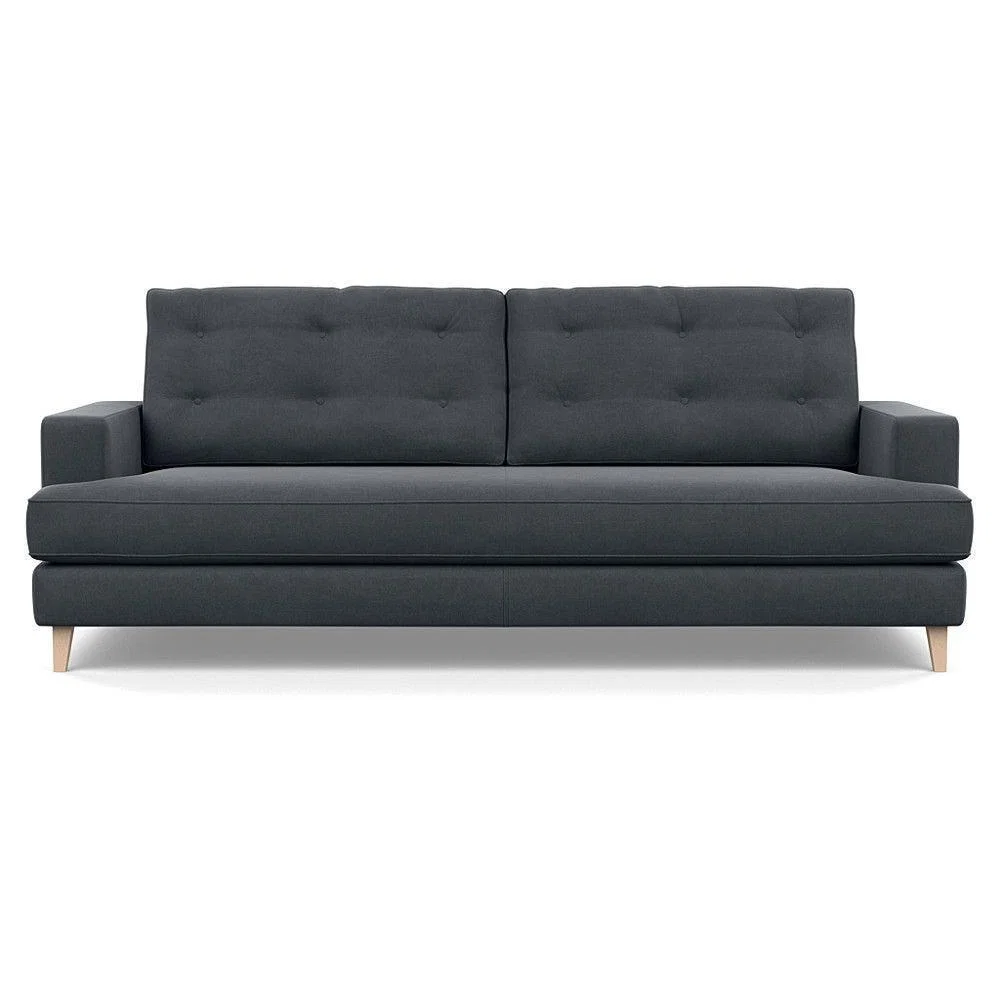Heal's Richmond 3 Seater Sofa Broad Weave Pebble Natural Feet - Heal's UK Furniture – image 56
