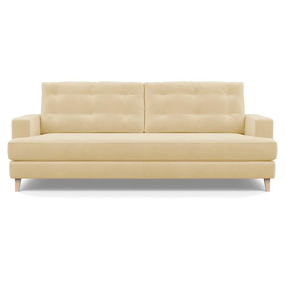 Heal's Richmond 3 Seater Sofa Broad Weave Pebble Natural Feet - Heal's UK Furniture – image 59