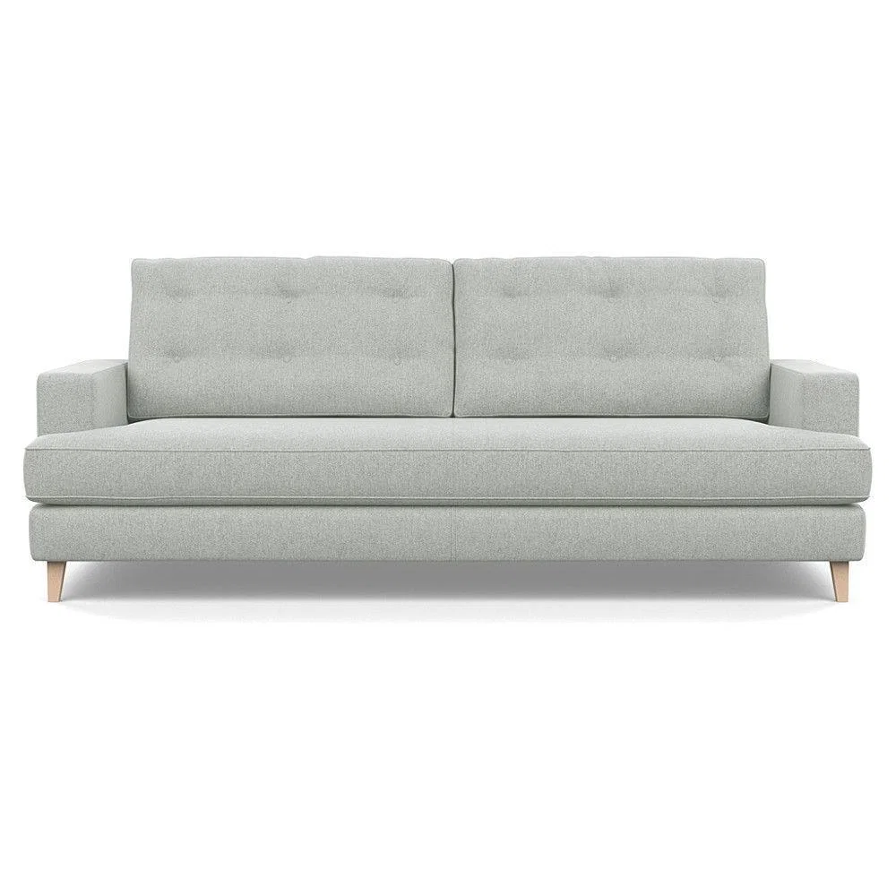 Heal's Richmond 3 Seater Sofa Broad Weave Pebble Natural Feet - Heal's UK Furniture – image 7