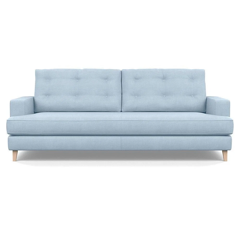 Heal's Richmond 3 Seater Sofa Broad Weave Pebble Natural Feet - Heal's UK Furniture – image 66