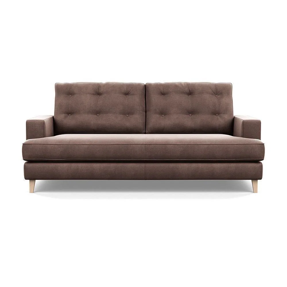 Heal's Richmond 3 Seater Sofa Broad Weave Pebble Natural Feet - Heal's UK Furniture – image 67