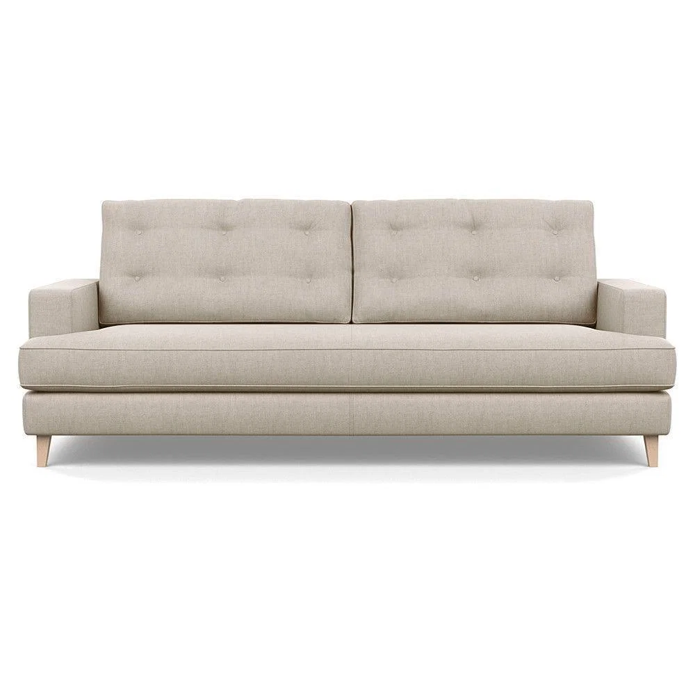 Heal's Richmond 3 Seater Sofa Broad Weave Pebble Natural Feet - Heal's UK Furniture – image 94