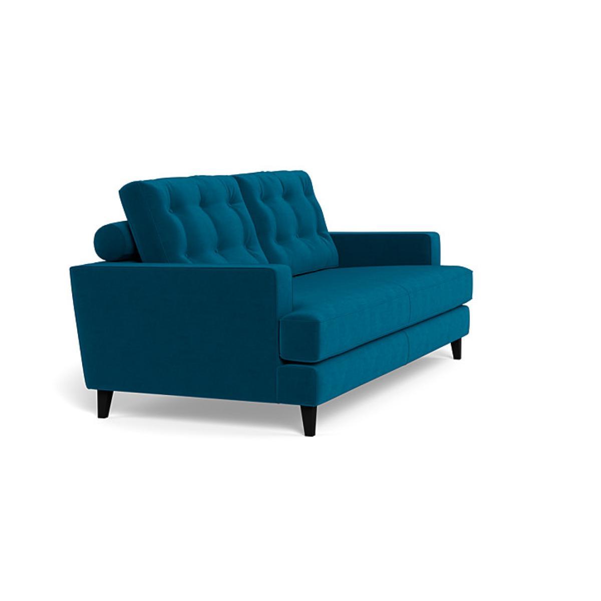Heal's Mistral 3 Seater Sofa Velvet Teal Natural Feet - Heal's UK Furniture – image 2