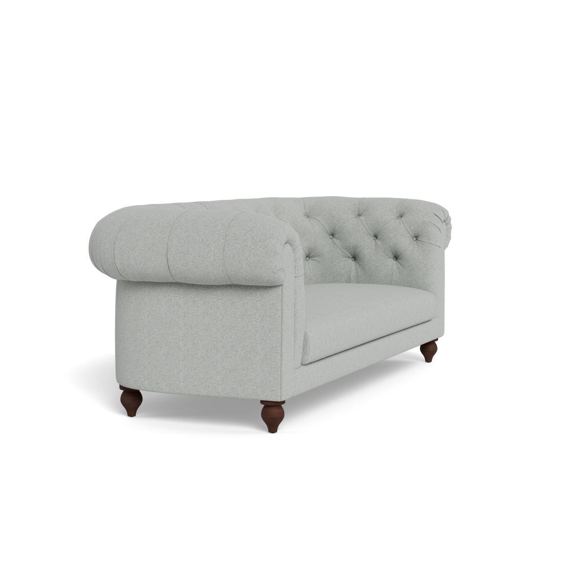 Heal's Fitzrovia 3 Seater Sofa Melton Wool Limestone Chestnut Stain Feet - Heal's UK Furniture – image 2