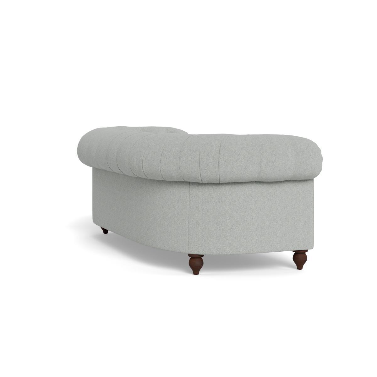 Heal's Fitzrovia 3 Seater Sofa Melton Wool Limestone Chestnut Stain Feet - Heal's UK Furniture – image 4