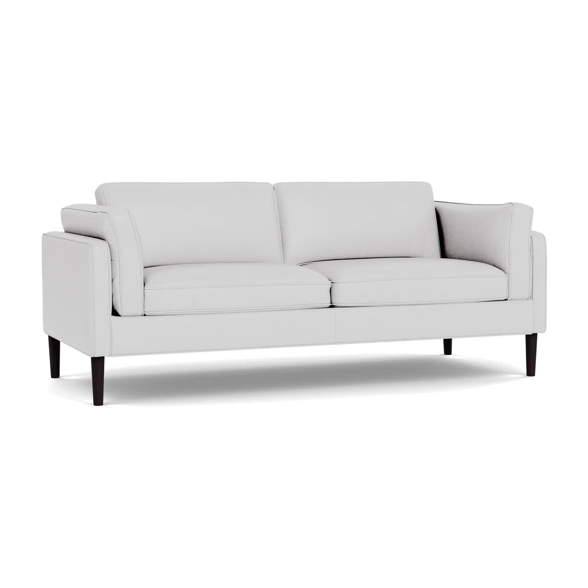 Heal's Sonno 3 Seater Leather Grain White 000 Walnut Feet - Heal's UK Furniture – image 1