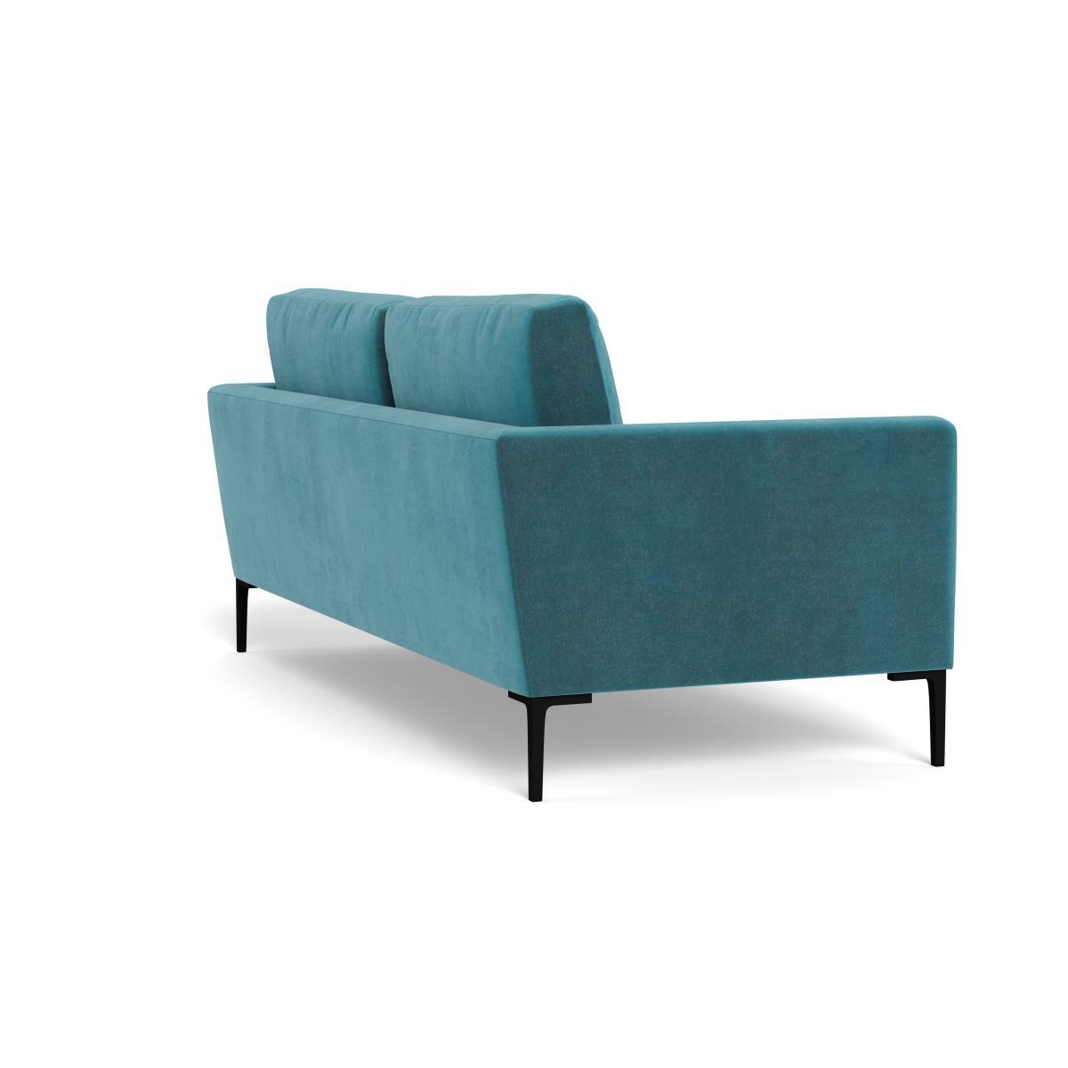 Heal's Eton 3 Seater Sofa Smart Luxe Velvet Airforce Blue Brass Feet - Heal's UK Furniture – image 4