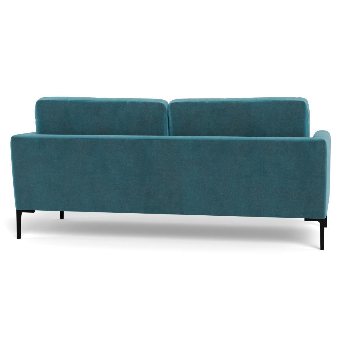 Heal's Eton 3 Seater Sofa Smart Luxe Velvet Airforce Blue Brass Feet - Heal's UK Furniture – image 5