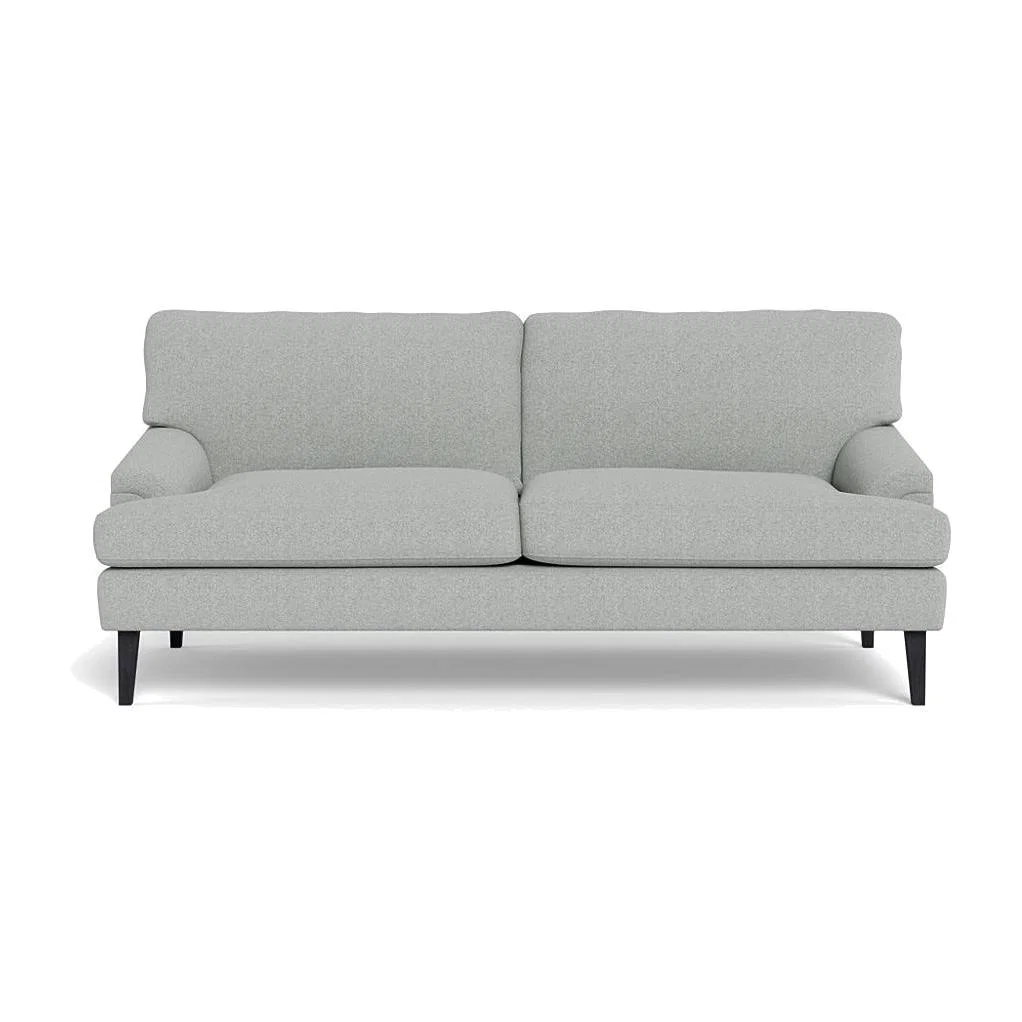 Heal's Stanton 3 Seater Sofa Melton Wool Limestone Black Feet