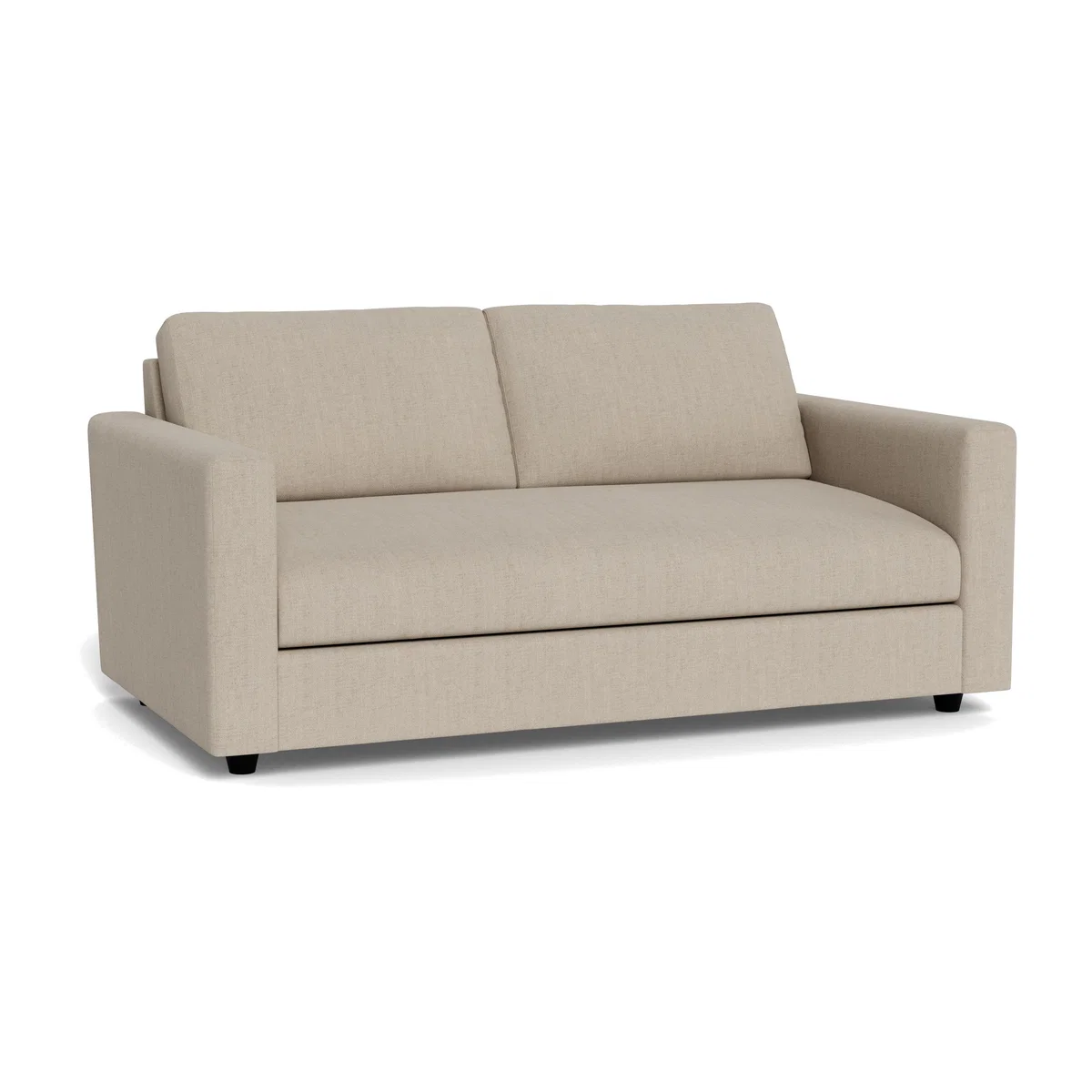 Heal's Nimbus 3 Seater Sofa Broadweave Putty Black Feet – image 1