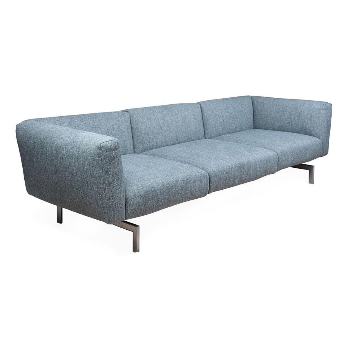 Heal's Avio 3 Seater Sofa Tosca Blue Bright Chrome Base - Heal's UK Furniture – image 3