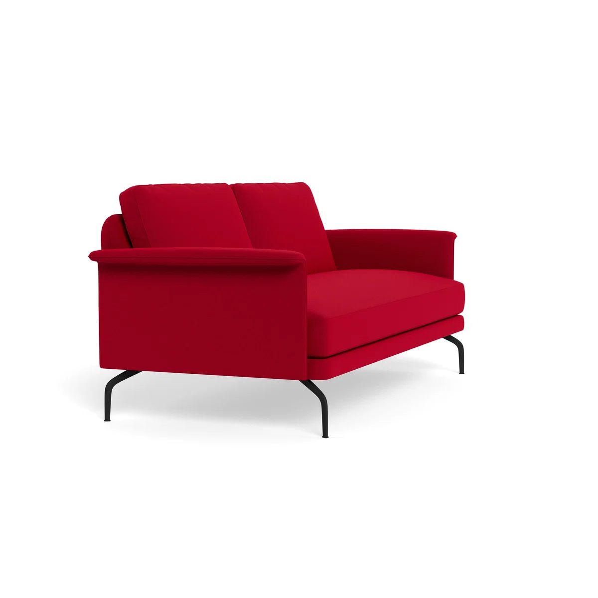 Heal's Iver 3 Seater Sofa Melton Wool Red Oxide Black Feet – image 3