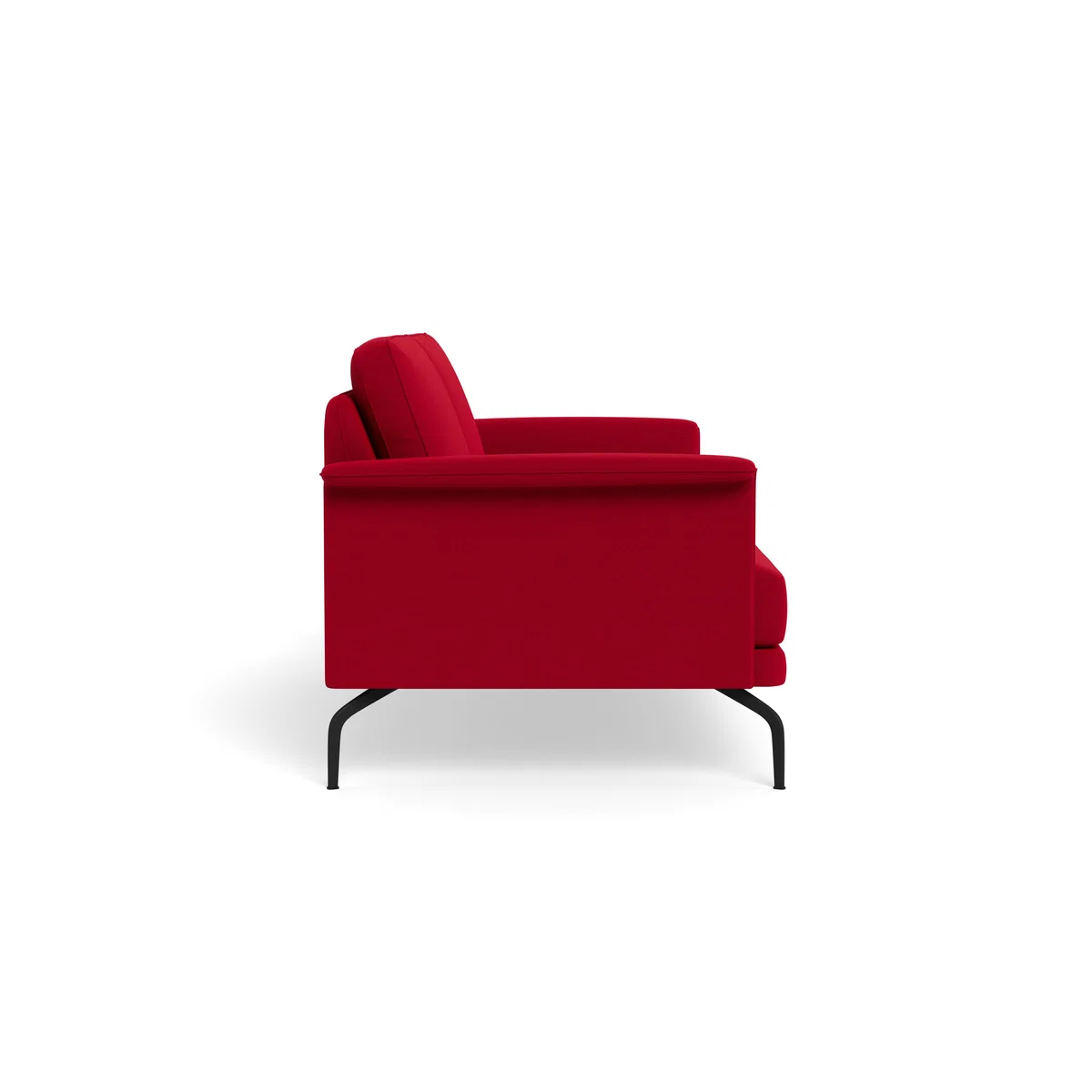 Heal's Iver 3 Seater Sofa Melton Wool Red Oxide Black Feet – image 4