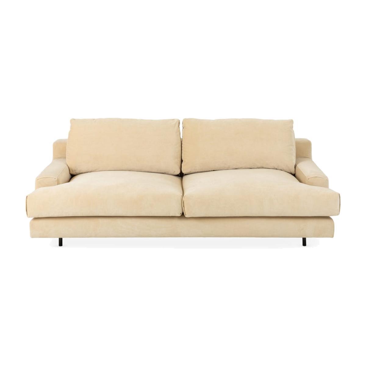Heal's Orso 3 Seater Sofa Linen Shadow Black Feet - Heal's UK Furniture