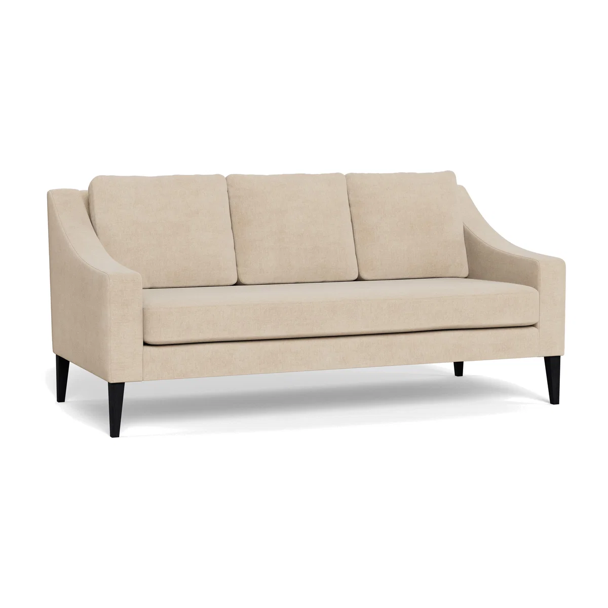 Heal's Richmond 3 Seater Sofa Brushed Cotton Oat Black Feet – image 1