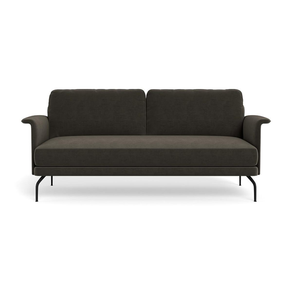 Heal's Iver 3 Seater Sofa Velvet Charcoal Black Feet – image 2
