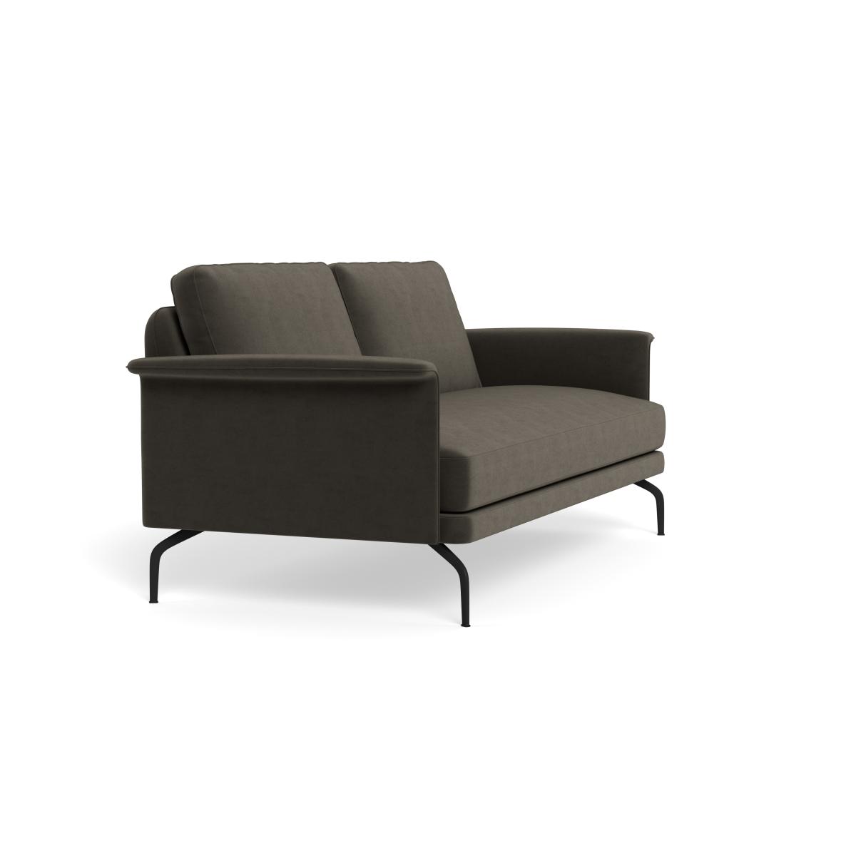 Heal's Iver 3 Seater Sofa Velvet Charcoal Black Feet – image 3