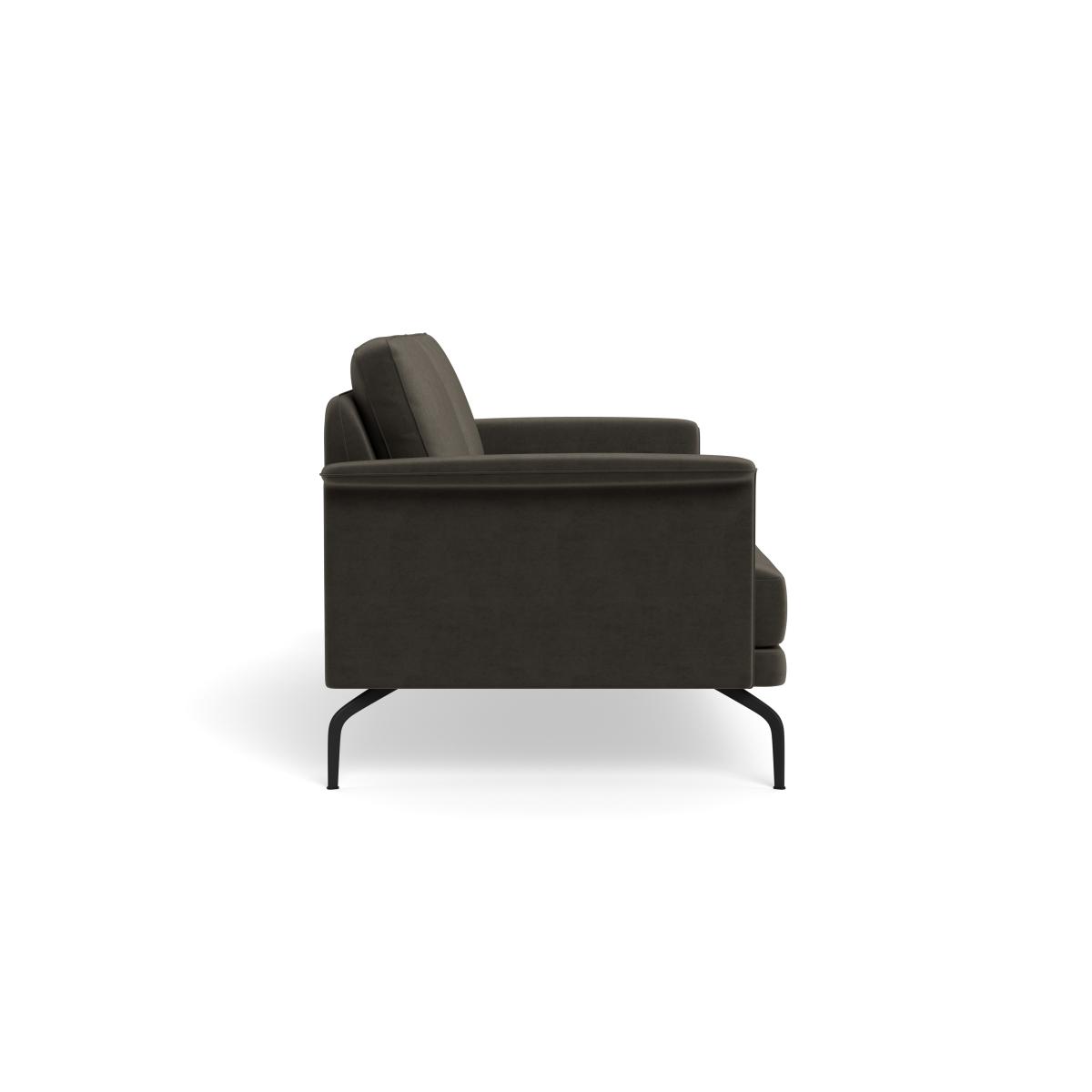 Heal's Iver 3 Seater Sofa Velvet Charcoal Black Feet – image 4