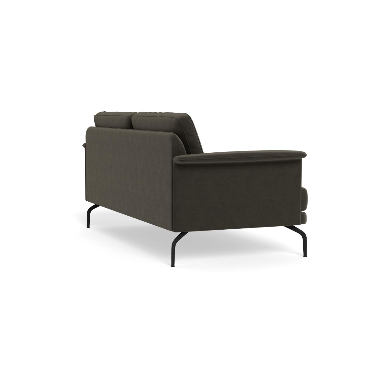 Heal's Iver 3 Seater Sofa Velvet Charcoal Black Feet – image 5