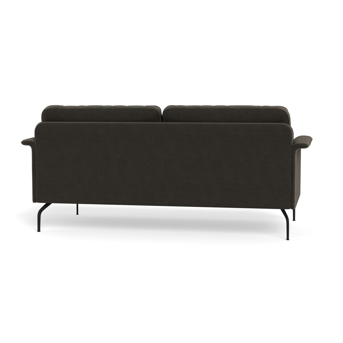 Heal's Iver 3 Seater Sofa Velvet Charcoal Black Feet – image 6